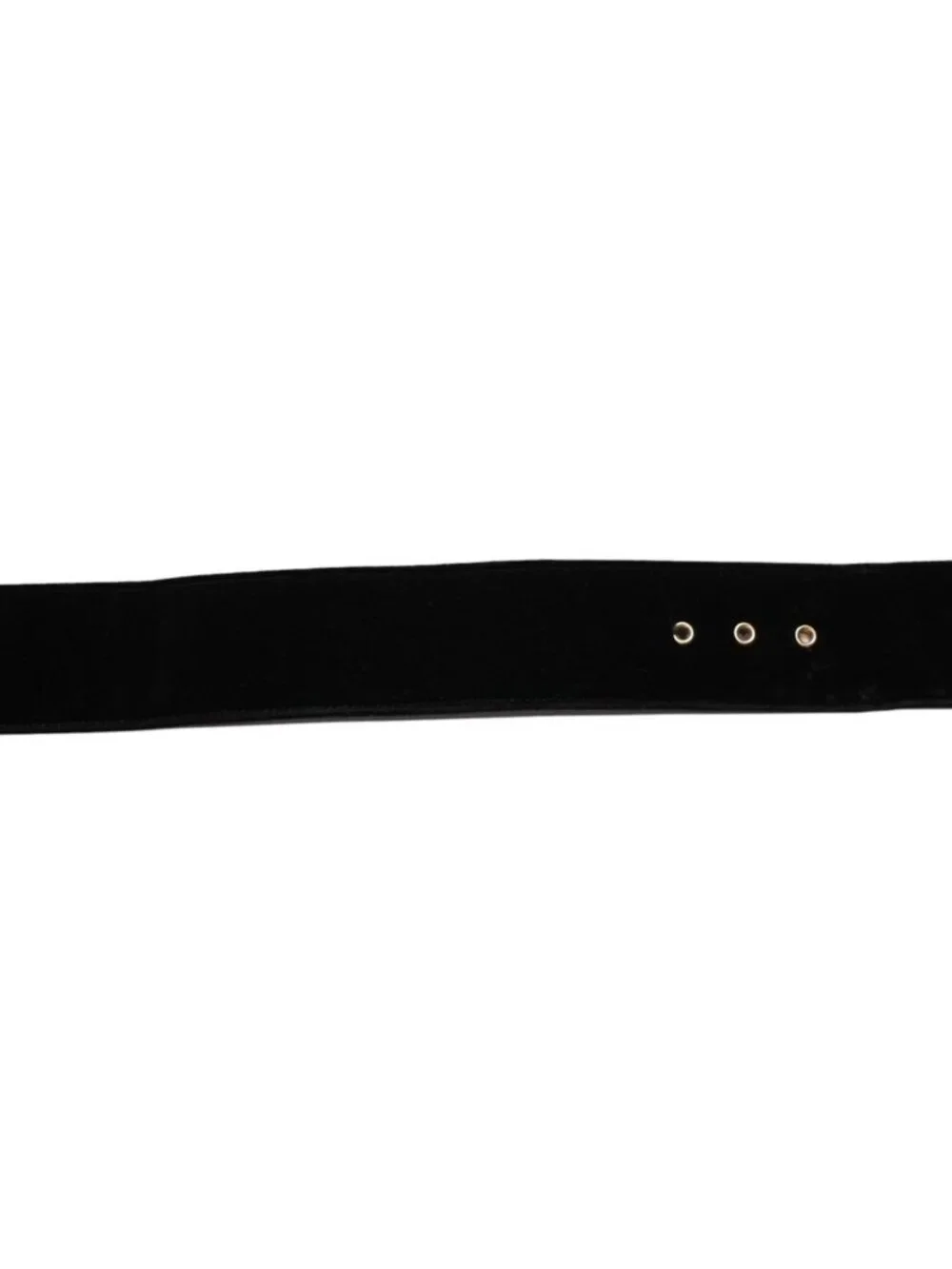 Chanel Belt Velvet Velour 65/26 Black Gold